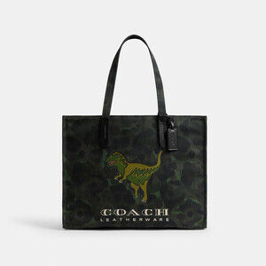 NWT Coach Outlet Unisex Tote With Camo Print And Rexy